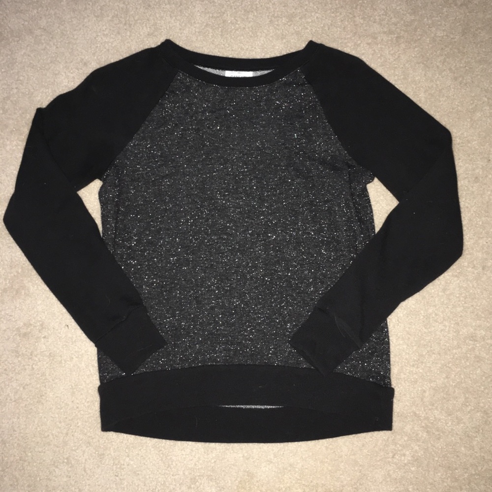 girls black sparkly sweater